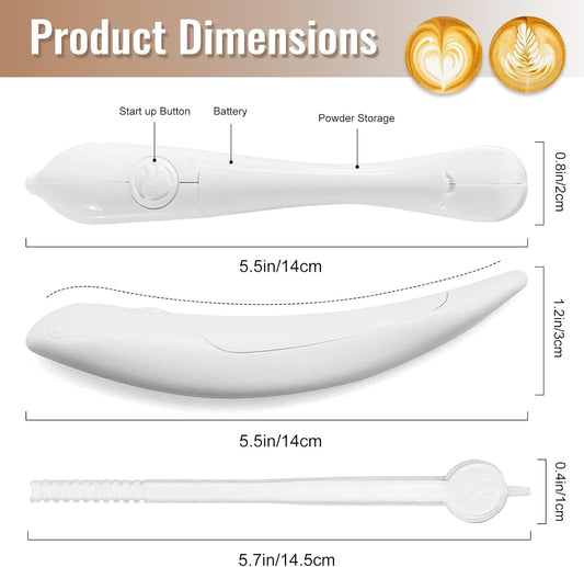 Latte Art Pen, Electrical Coffee Carving Pen, Spice Pen for Coffee Art