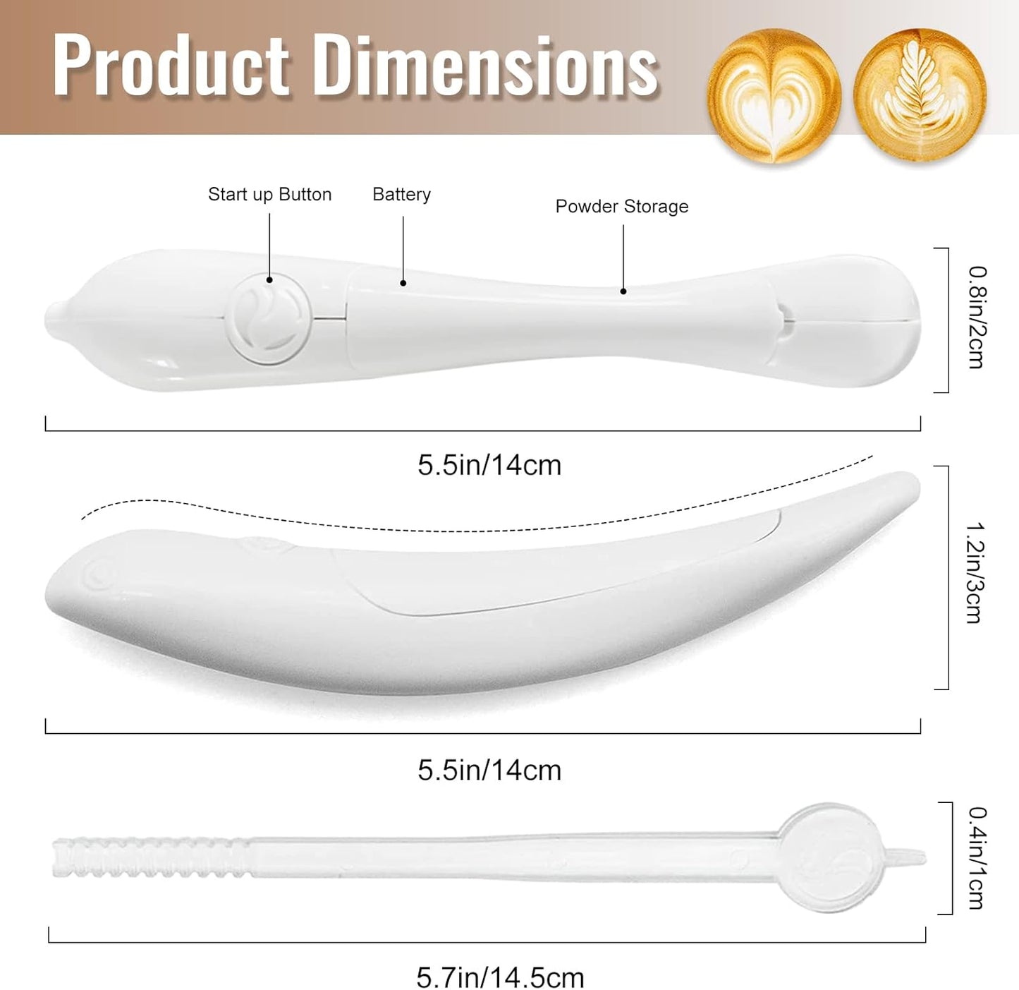 Latte Art Pen, Electrical Coffee Carving Pen, Spice Pen for Coffee Art