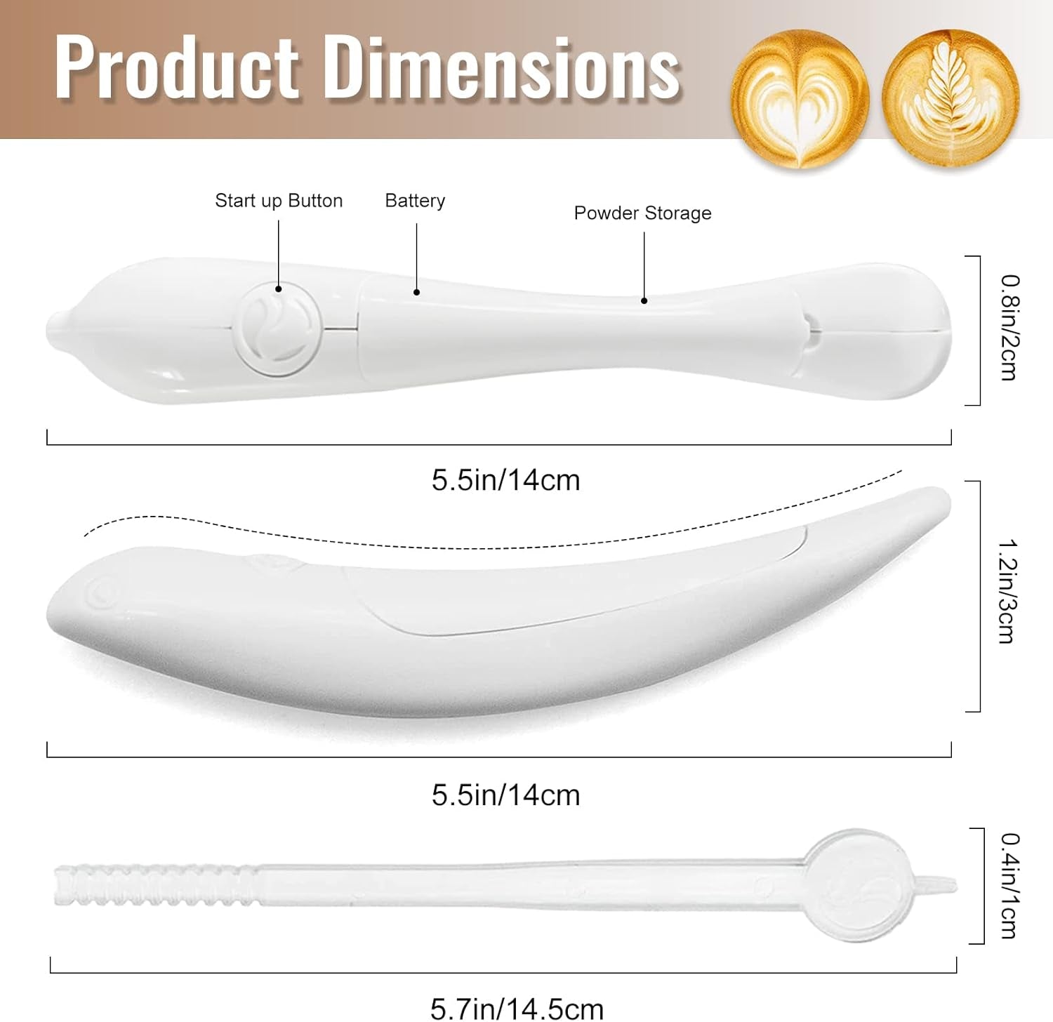 Latte Art Pen, Electrical Coffee Carving Pen, Spice Pen for Coffee Art