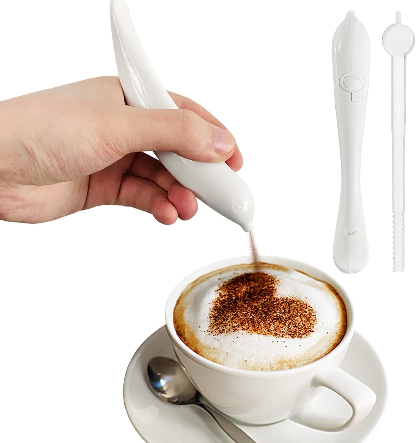 Latte Art Pen, Electrical Coffee Carving Pen, Spice Pen for Coffee Art