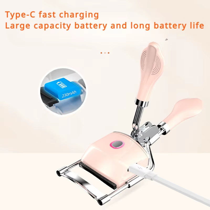 Electric Eyelash Curler Charging Model Fast Heating Portable Eye Lash Perm Shaping and Lasting Curling Thermal Eyelash Clip