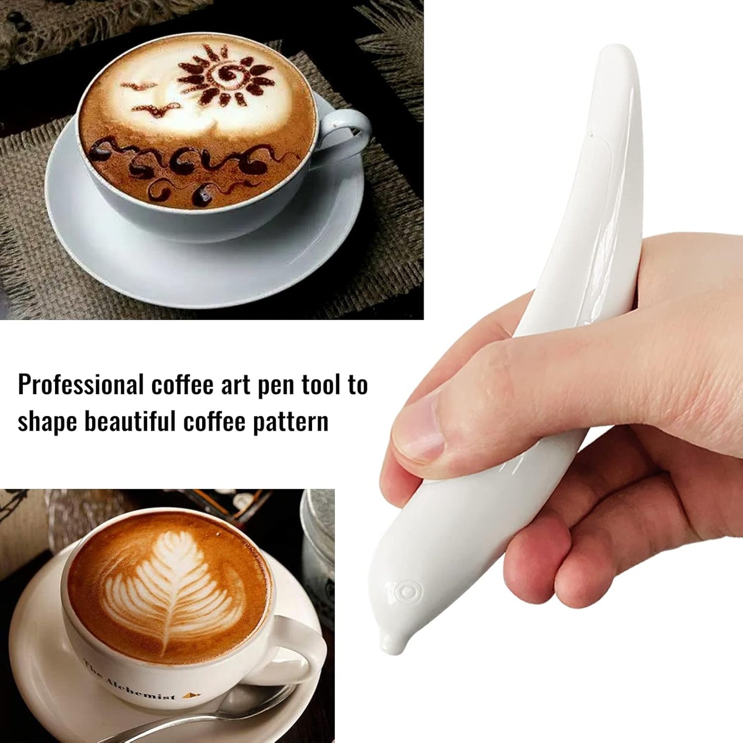 Latte Art Pen, Electrical Coffee Carving Pen, Spice Pen for Coffee Art
